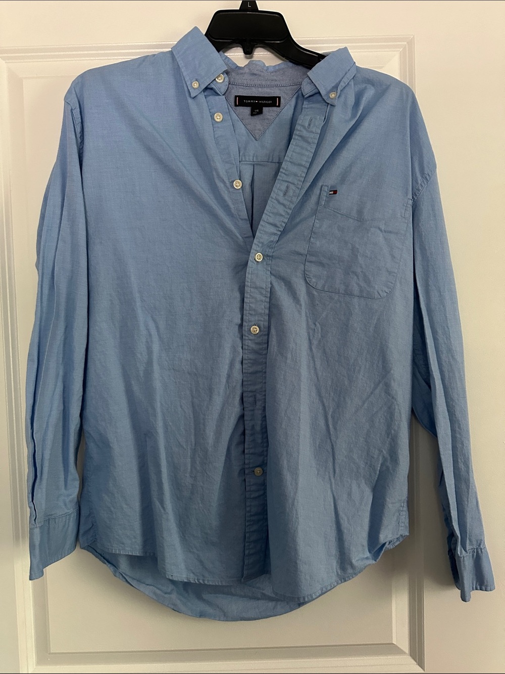 Tommy Hilfiger Light Blue Button-Down Casual Shirt